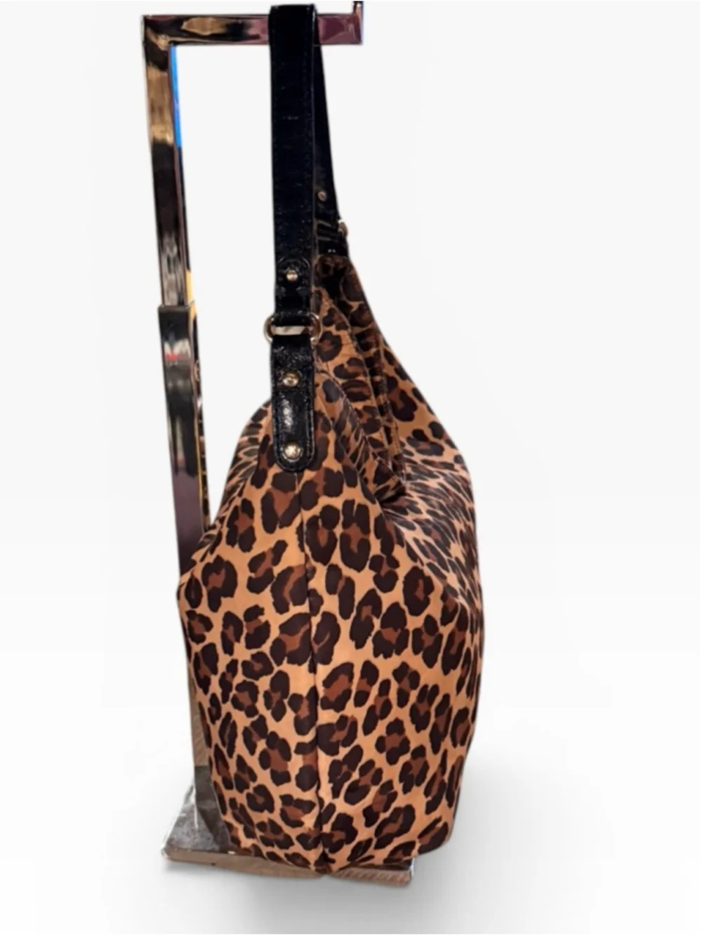 Kate Spade New York Leopard Print Nylon Hobo Bag